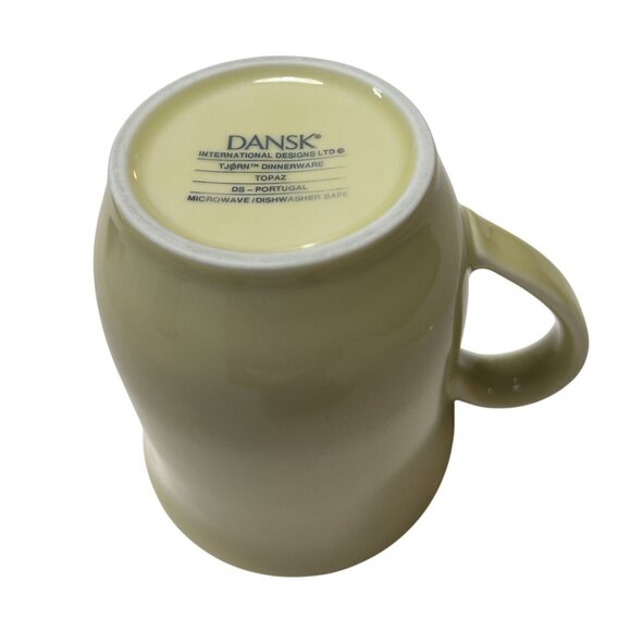 Dansk Tjorn Topaz Coffee Mugs Set Of 4 Yellow 4.3" High 3.3" Wide Microwave/Dish - Picture 2 of 3